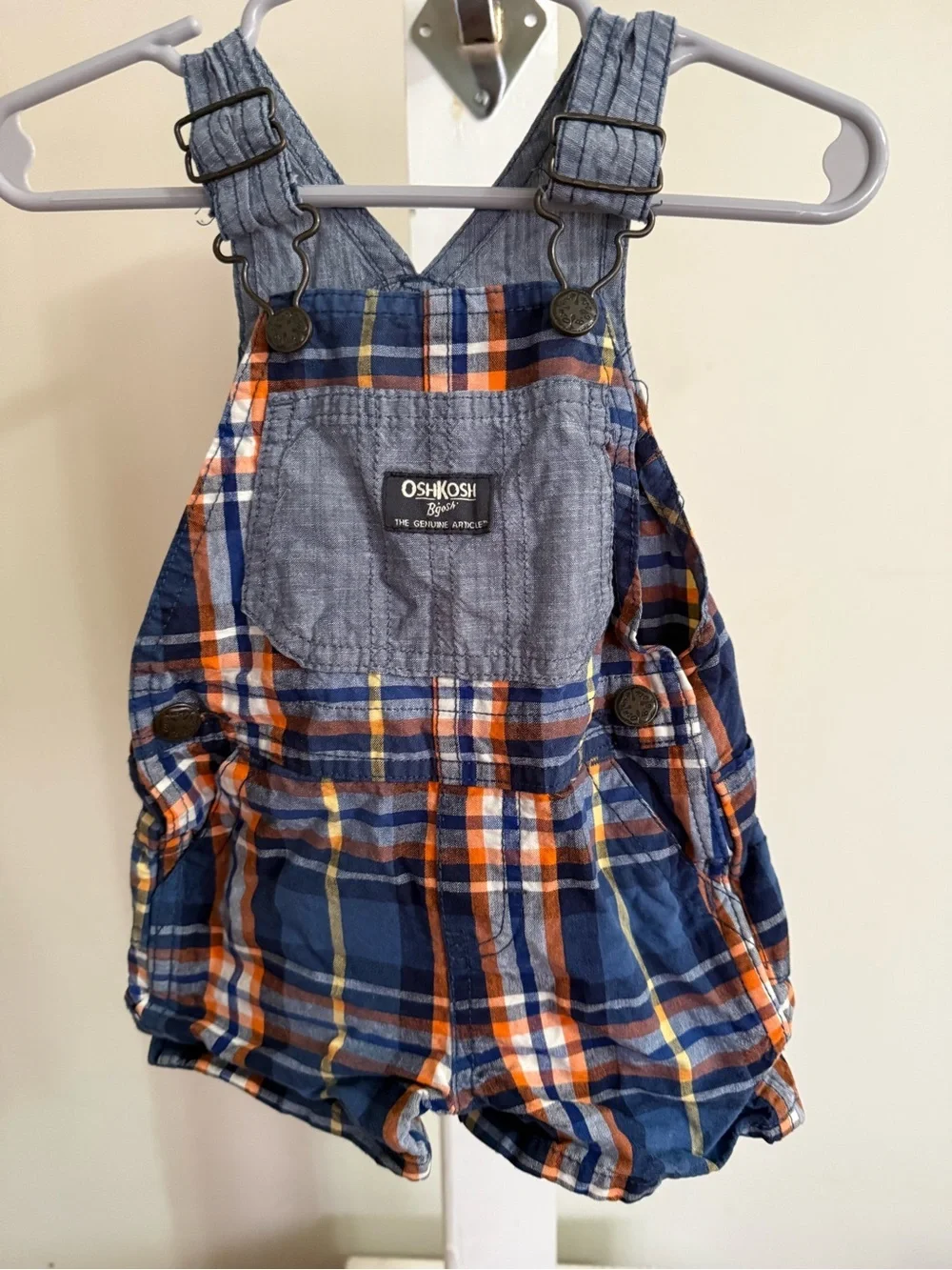 Oshkosh B’Gosh Plaid Shortalls
